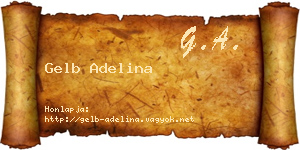 Gelb Adelina névjegykártya